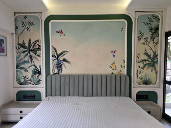 Master bedroom mural — Achira — 3BHK, Rupani