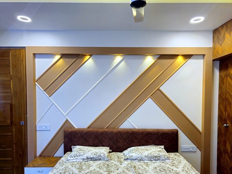 Headboard wall — Facet — 3BHK, Ghatlodiya