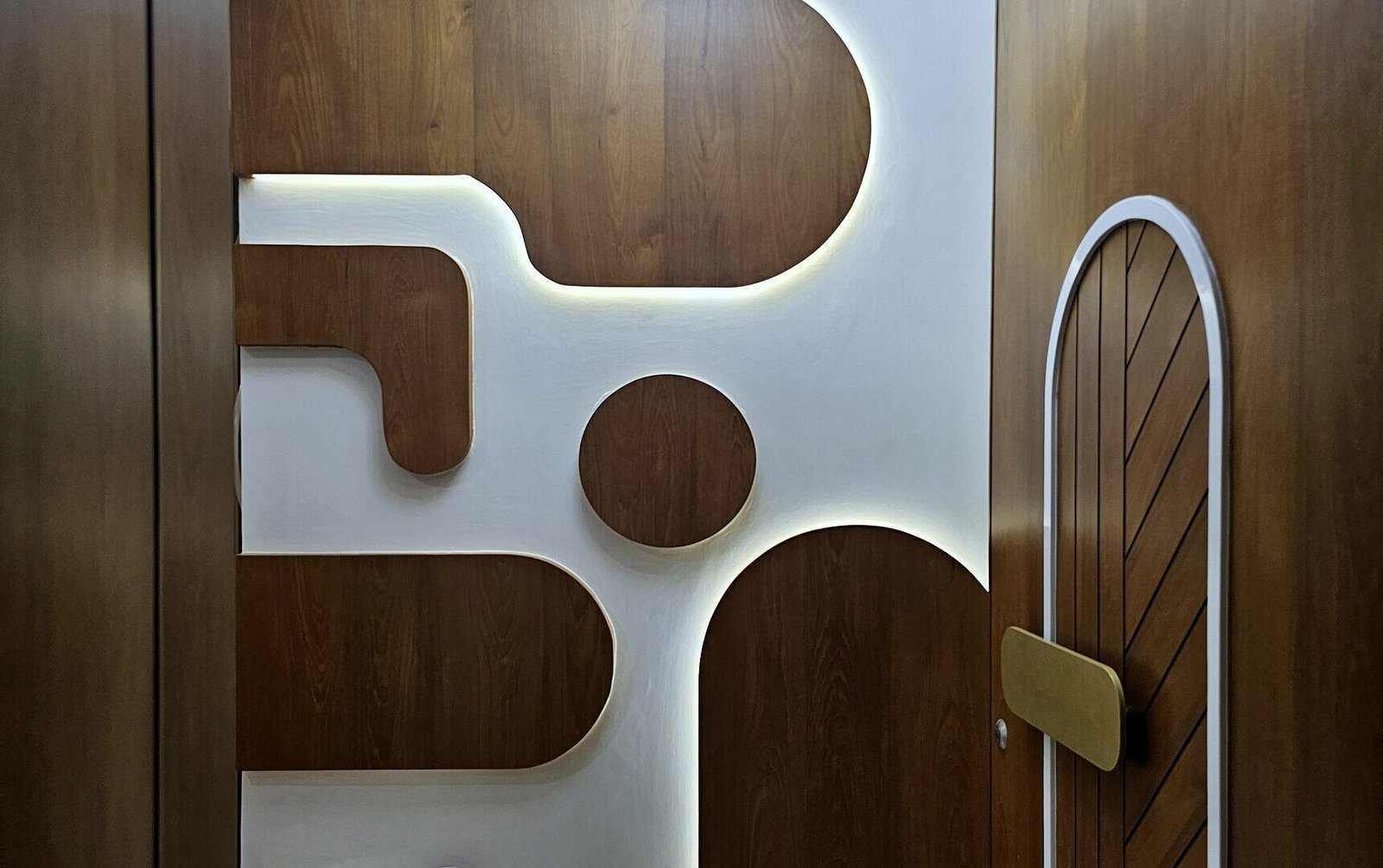 Sculptural partition — Contour — 3BHK, Hathijan
