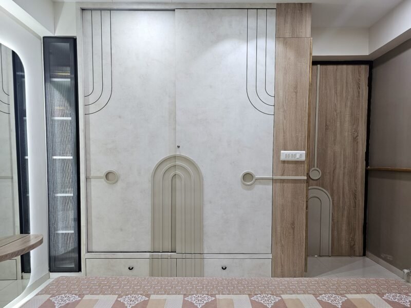 Arched bedroom — Contour — 3BHK, Hathijan
